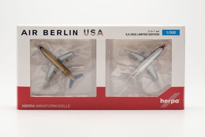 Herpa 536141 - 1/500 B737-200 AirBerlin USA Set - Neu