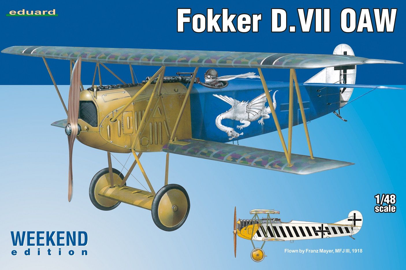 (X) Eduard Plastic Kits 84155 - 1:48 Fokker D.VII OAW  Weekend edition - Neu