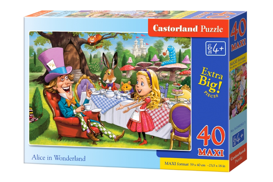 (X) Castorland B-040292-1 - Alice in Wonderland,Puzzle 40 Teile maxi  - Neu