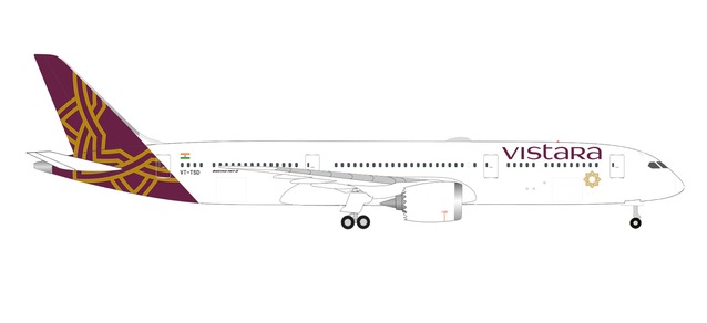 Herpa 536868 - 1/500 Vistara Boeing 787-9 Dreamliner – VT-TSD - Neu