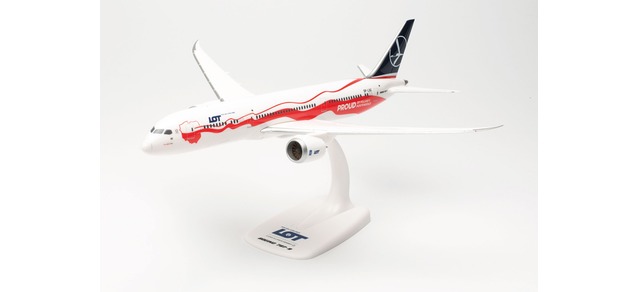 Herpa 613781 - 1/200 Snap Fit - LOT Polish Airlines Boeing 787-9 - Neu