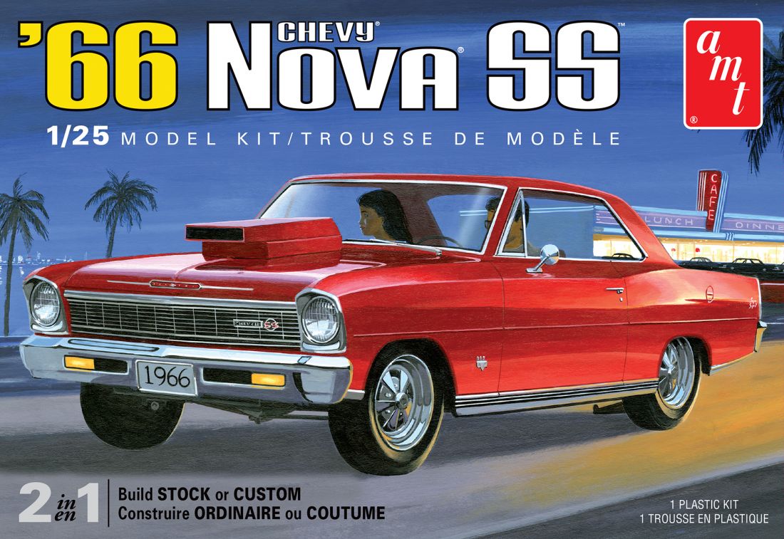 AMT/MPC AMT1198 - 1/25 1966 Chevy Nova SS 2T - Neu