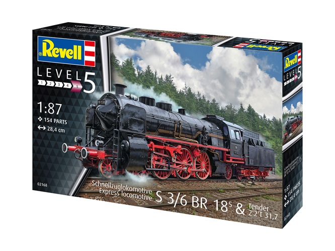 Revell 02168 - 1/87 Schnellzuglokomotive S3/6 BR18 mit Tender - Neu
