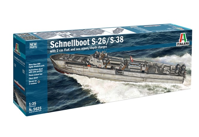 Italeri 5625 - 1:35 Schnellboot S-26 / S-38 - Neu