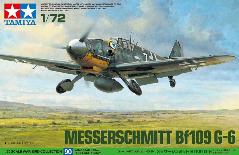 Tamiya 60790 - 1/72 Bf-109 G-6 Messerschmitt - Neu