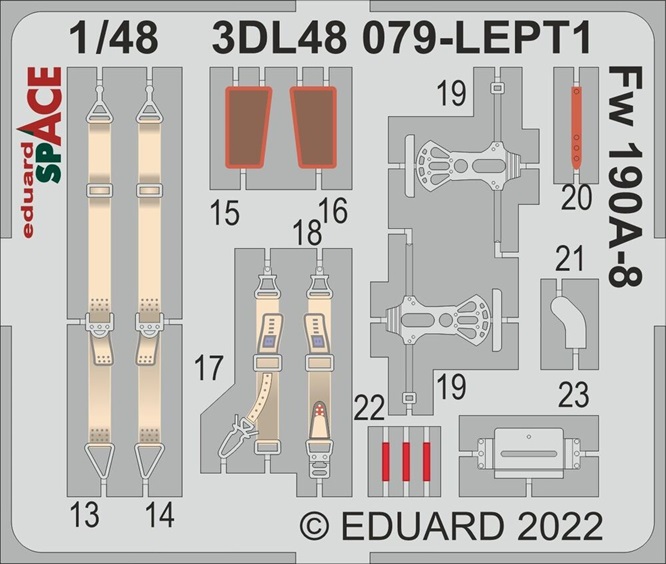 Eduard Accessories 3DL48079 - 1:48 Fw 190A-8 SPACE - Neu