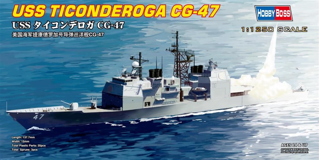 Hobbyboss 82501 - 1:1250 USS TICONDEROGA CG-47- Neu