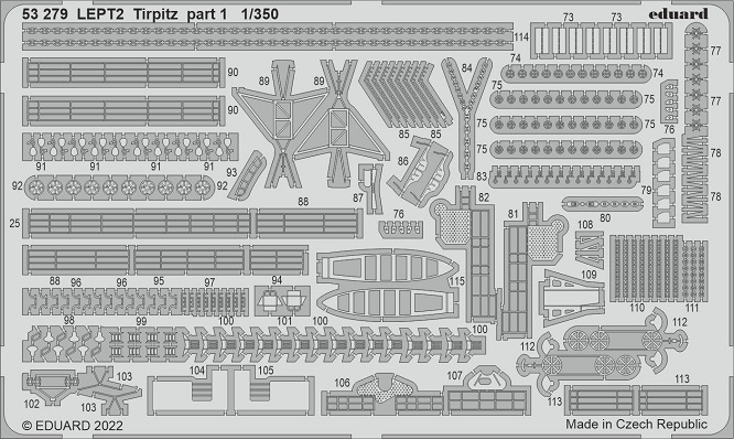Eduard Accessories 53279 - 1:350 Tirpitz part 1 1/350 - Neu